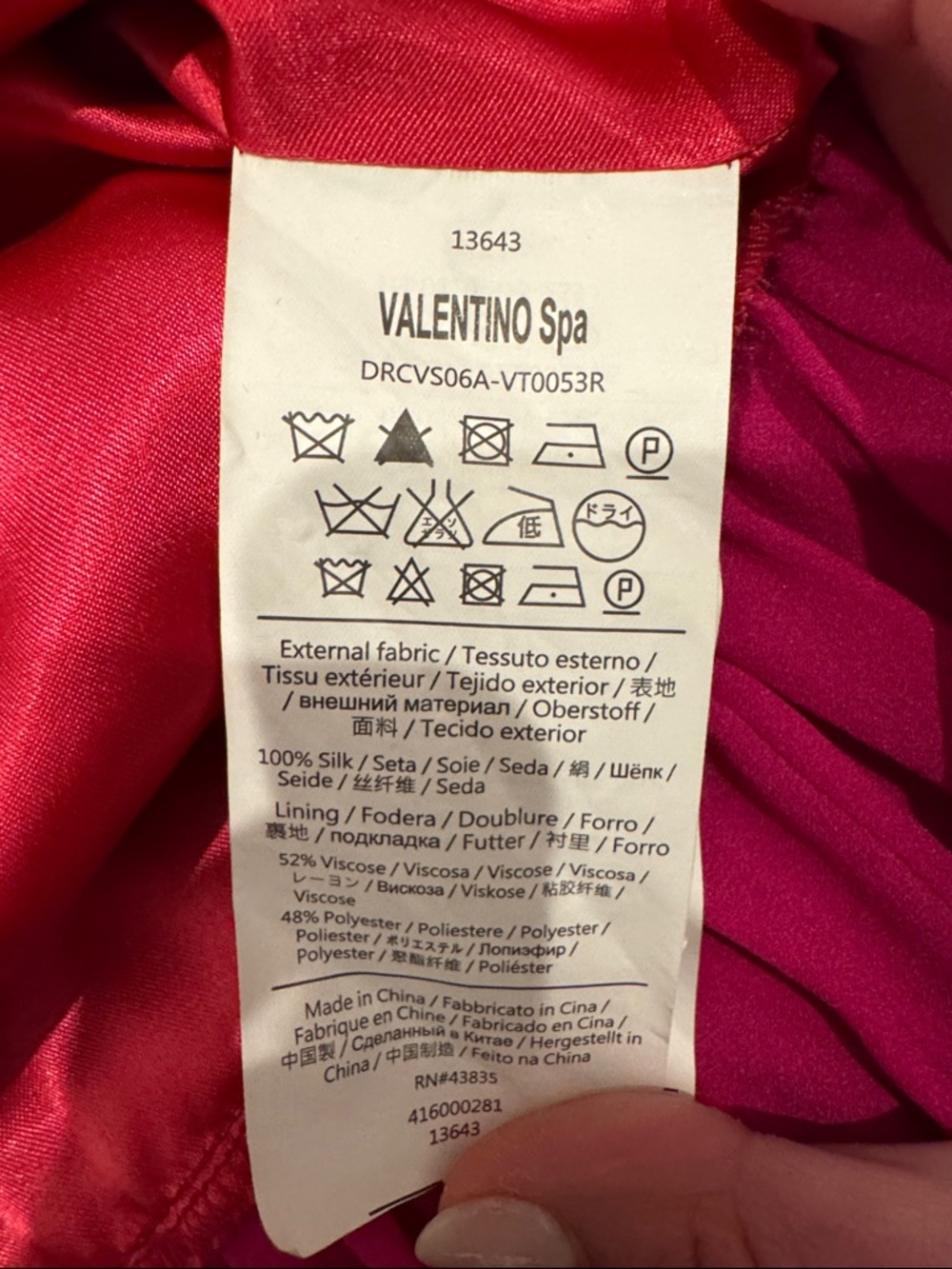 RED Valentino Fuchsia Tiered Ruffle Sleeveless Dress - Picture 6 of 6